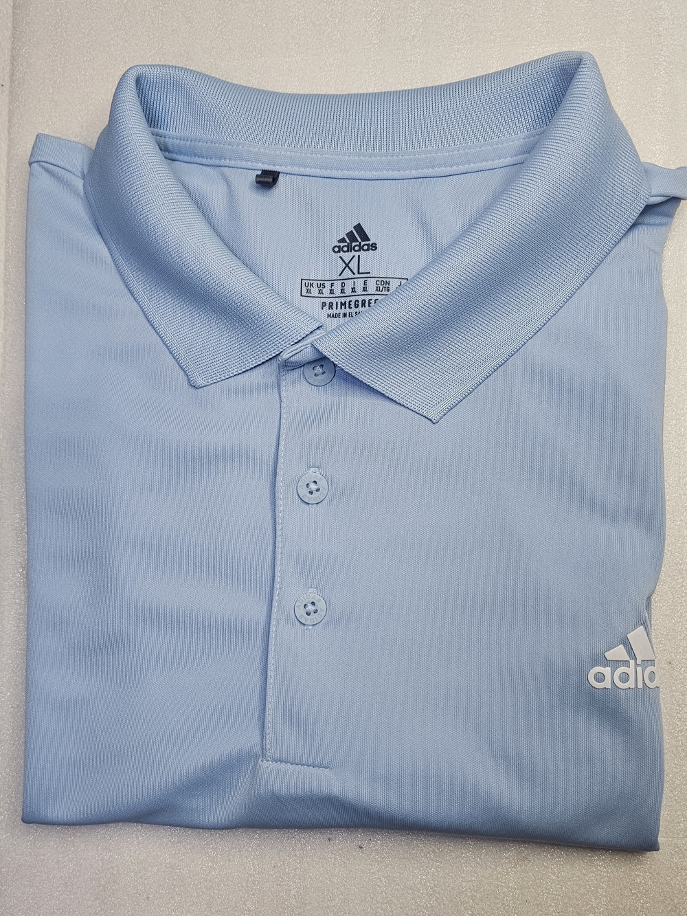 adidas Men's Sky Blue Primegreen Polo